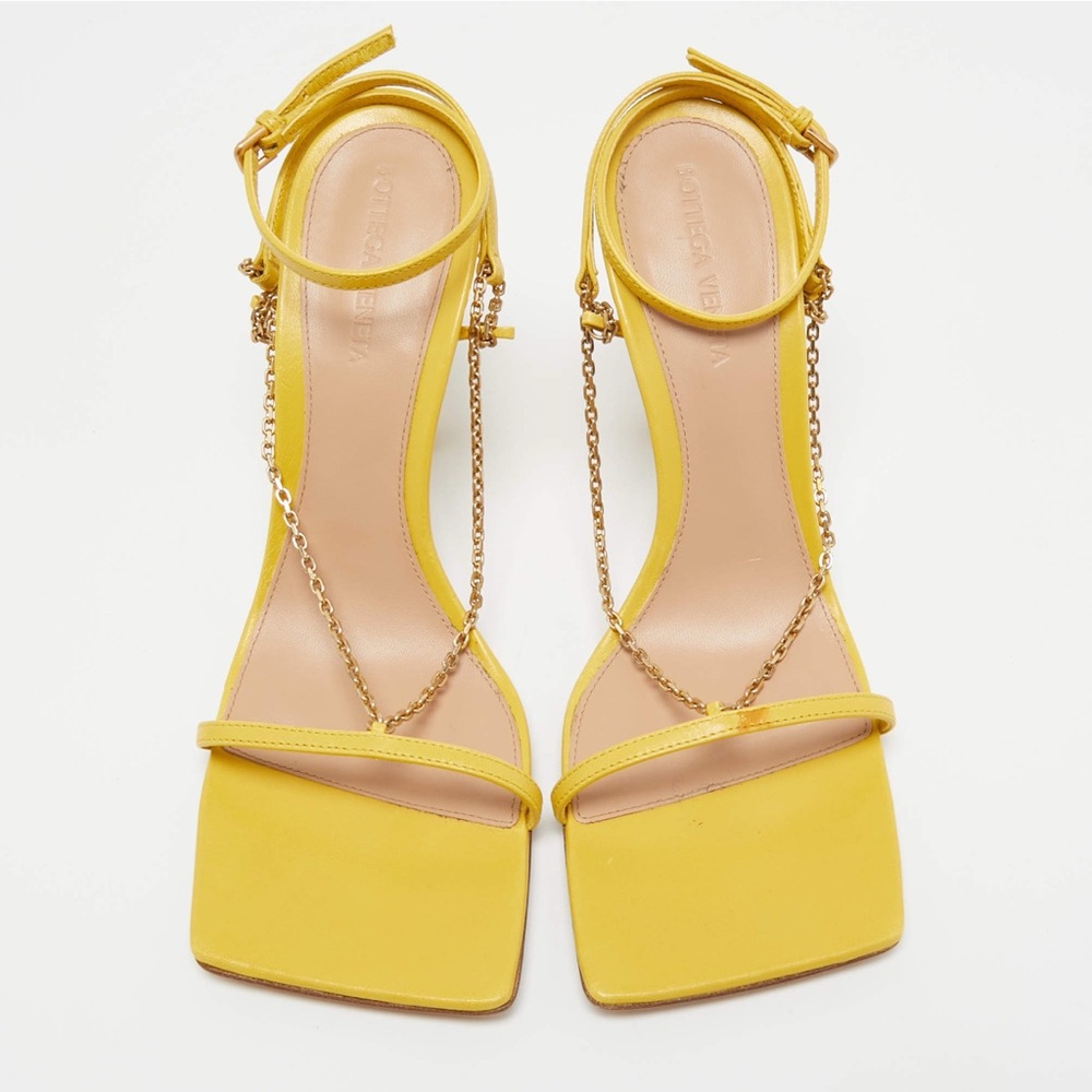 Bottega veneta Yellow Chain Strap Sandals
